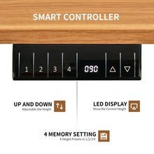 Load image into Gallery viewer, Electric Height Adjustable Standing Desk with Memory Controller-Coffee
