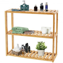 Load image into Gallery viewer, Multifunctional 3 Bamboo Adjustable Utility Storage Stand Rack
