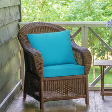 Load image into Gallery viewer, Deep Seat Chair Cushion Pads Set with Rope Belts for Indoor and Outdoor-Turquoise
