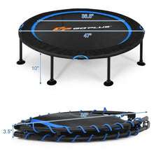 Load image into Gallery viewer, 47&quot; Folding Trampoline Fitness Exercise Rebound with Safety Pad Kids and Adults-Blue
