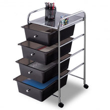 Load image into Gallery viewer, 4 Drawers Metal Rolling Storage Cart
