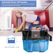 Load image into Gallery viewer, 18V Wet Dry Vacuum 2.7 Gal 4 Peak HP Cordless Shop Vac 2.0 AH Battery-Blue
