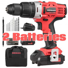 Load image into Gallery viewer, 18V Cordless Drill Driver Impact Tool Kit with LED Light
