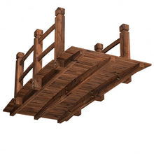 Load image into Gallery viewer, 5&#39; Wooden Garden Bridge Arc Stained Finish Footbridge Decorative
