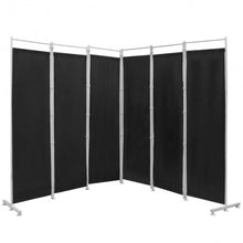 Load image into Gallery viewer, 6-Panel Room Divider Folding Privacy Screen -Black
