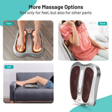 Load image into Gallery viewer, Shiatsu Heated Electric Kneading Foot and Back Massager-Silver
