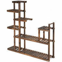 Load image into Gallery viewer, 7-Tier Flower Wood Stand Plant Display Rack Storage Shelf
