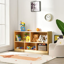 Load image into Gallery viewer, Kids 5-Cube Storage Cabinet 2-Shelf Wood Bookcase Organizer
