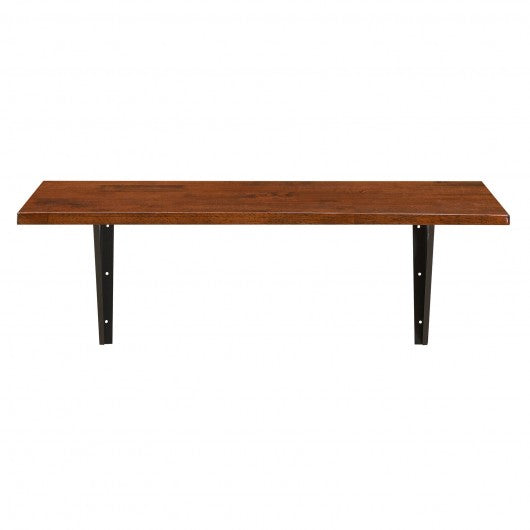 40'' x 14'' Wall-Mounted Desk Rubber Wood Dining Table with Sturdy Steel Bracket