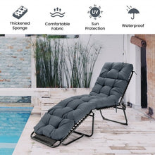 Load image into Gallery viewer, 73&quot; Lounge Chaise Cushion Padded Recliner for Indoor and Outdoor-Gray
