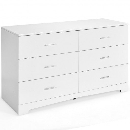 6-Drawer Freestanding Storage Cabinet with Metal Handles