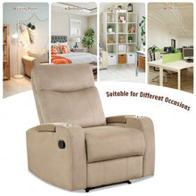 Load image into Gallery viewer, Recliner Chair Single Sofa Lounger with Arm Storage and Cup Holder for Living Room-Brown
