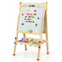 Load image into Gallery viewer, Kids Art Easel with Paper Roll Double-Sided Regulable Drawing Easel Plank
