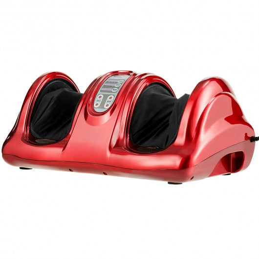 Therapeutic Shiatsu Foot Massager with High Intensity Rollers-Red