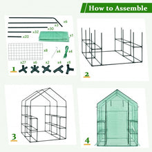 Load image into Gallery viewer, Walk-in Greenhouse 56&#39;&#39; x 56&#39;&#39; x 77&#39;&#39; Gardening with Observation Windows
