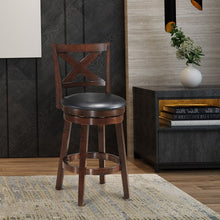 Load image into Gallery viewer, Swivel Counter Height X-back Upholstered Dining Chair-24&quot;
