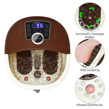 Load image into Gallery viewer, Portable Electric Foot Spa Bath Shiatsu Roller Motorized Massager-Brown
