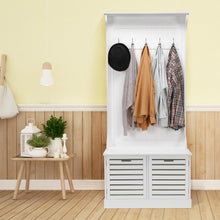 Load image into Gallery viewer, Storage Bench Entry Stand Hat Coat Rack Hall Tree
