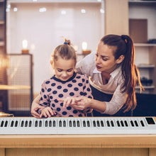 Load image into Gallery viewer, 2 in 1 Attachable Digital Piano Keyboard 88/44 Touch sensitive Key w/ MIDI-Black
