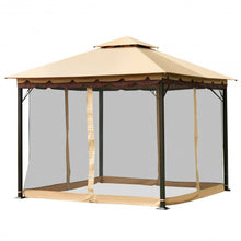 Load image into Gallery viewer, 2-Tier 10&#39; x 10&#39;  Patio Shelter Awning Steel Gazebo Canopy
