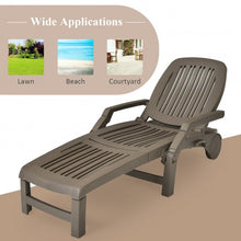 Load image into Gallery viewer, Adjustable Patio Sun Lounger with Weather Resistant Wheels-Coffee
