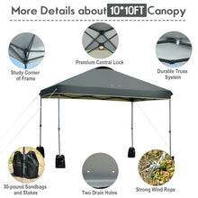 Load image into Gallery viewer, 10&#39;x10&#39; Outdoor Commercial Pop up Canopy Tent-Gray
