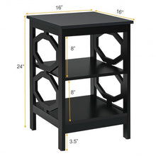 Load image into Gallery viewer, 3-tier Nightstand Sofa Side End Accent Table-Black
