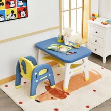 Load image into Gallery viewer, Kids Activity Table and Chair Set with Montessori Toys for Preschool and Kindergarten-Blue
