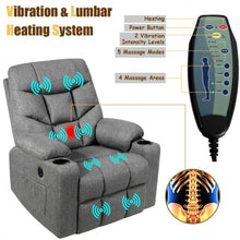 Load image into Gallery viewer, Electric Power Lift Recliner Massage Sofa-Gray
