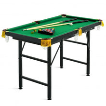 Load image into Gallery viewer, 47&quot; Folding Billiard Table Pool Game Table with Cues and Brush Chalk -Green
