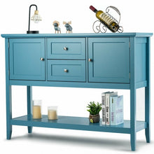 Load image into Gallery viewer, Wooden Sideboard Buffet Console Table-Blue
