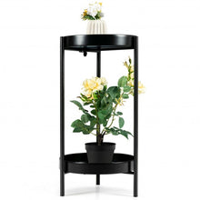 Load image into Gallery viewer, 2 Tier Mid Century Modern Metal Plant Stand-Black
