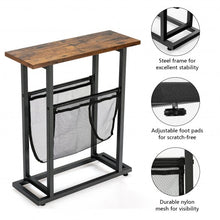 Load image into Gallery viewer, Industrial Rustic Mesh End Side Table
