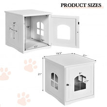 Load image into Gallery viewer, Side Table Nightstand Decorative Cat House-White
