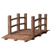 Load image into Gallery viewer, 5&#39; Wooden Garden Bridge Arc Stained Finish Footbridge Decorative
