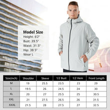 Load image into Gallery viewer, Men&#39;s Waterproof Rain Windproof Hooded Raincoat Jacket-Gray-XXXL
