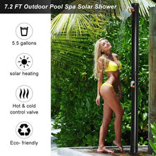 Load image into Gallery viewer, 7.2 FT Solar Heated Hot/Cold Shower Spa w/ Base-5.5 Gallon
