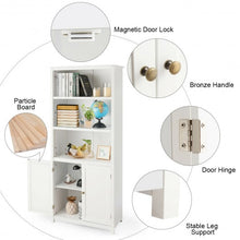 Load image into Gallery viewer, Bookcase Shelving Storage Wooden Cabinet Unit Standing Display Bookcase w/ Doors
