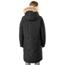 Load image into Gallery viewer, Women&#39;s Hooded Long Down Coat with Faux-fur Trim-Black-XL
