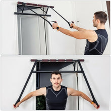 Load image into Gallery viewer, Pull Up Bar Doorway Trainer Chin Up Bar with Dip Bar
