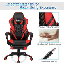 Load image into Gallery viewer, Adjustable Gaming Chair with Footrest for Home Office-Red
