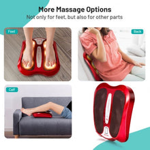 Load image into Gallery viewer, Shiatsu Heated Electric Kneading Foot and Back Massager-Red
