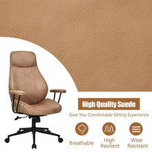 Load image into Gallery viewer, High Back Ergonomic Office Chair with Suede Fabric-Brown
