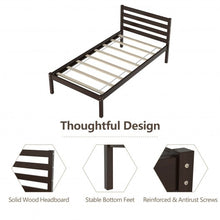 Load image into Gallery viewer, Twin Size Wood Platform Bed Frame with Headboard
