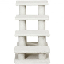 Load image into Gallery viewer, 4-Step Pet Stairs Carpeted Ladder Ramp Scratching Post Cat Tree Climber
