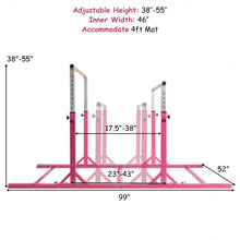 Load image into Gallery viewer, Kids Adjustable Width &amp; Height Gymnastics Parallel Bars
