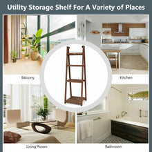 Load image into Gallery viewer, Folding Flower Stand Rack Wood Plant Storage Display Shelf
