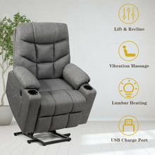 Load image into Gallery viewer, Electric Power Lift Recliner Massage Sofa-Gray
