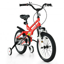 Load image into Gallery viewer, 16&quot; Kids Bike Toddlers Adjustable Freestyle Bicycle with Training Wheels-Red
