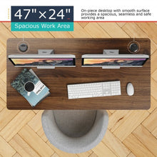 Load image into Gallery viewer, Universal Table Top for Office Relevance Desktop with 2 Cable Holes-Walnut
